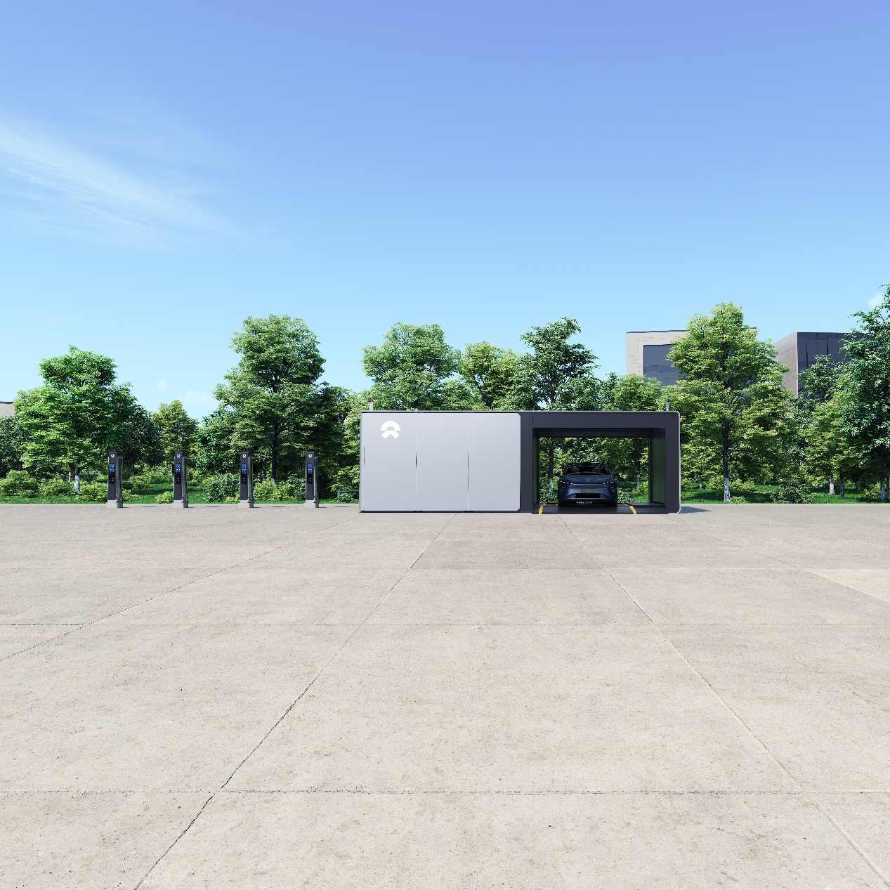 欧洲杯代买_4分半加满电欧洲杯代买,第三代换电站上线,你会因为换电买蔚来吗