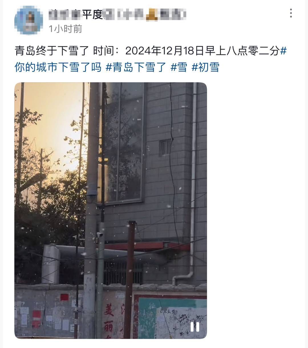 皇冠信用账号申请_刚刚皇冠信用账号申请,青岛多地迎来降雪!网友沸腾了:今年冬天第一场大雪